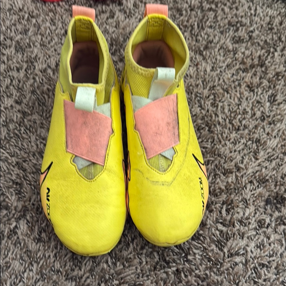Nike Kids Yellow and Pink Sneakers